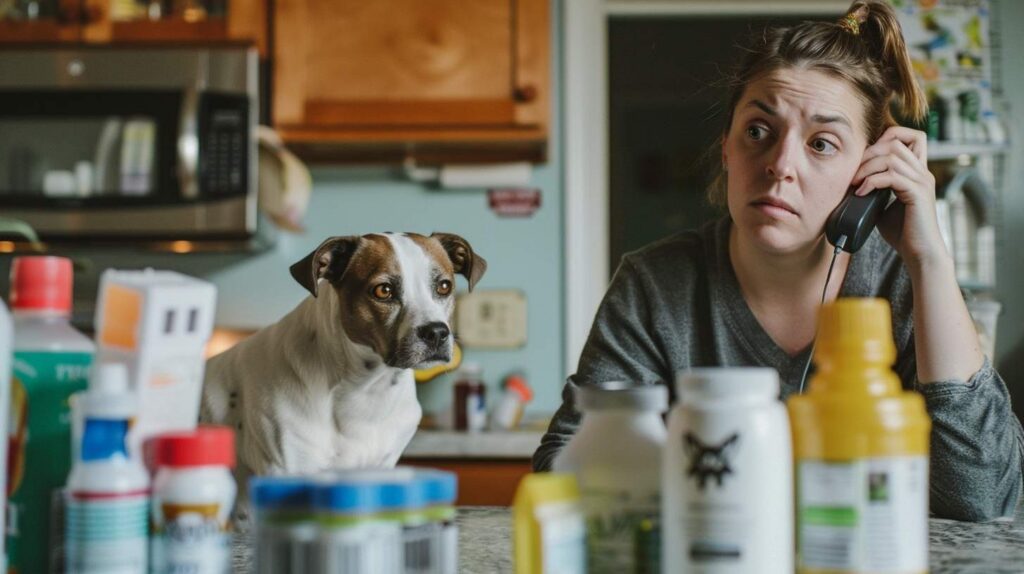 dog poisoning toxin ingestion emergency phone vet household products warning signs