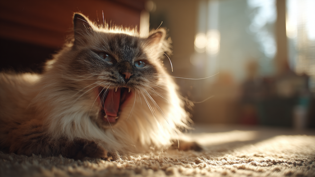 Chart showing normal vs excessive cat meowing patterns