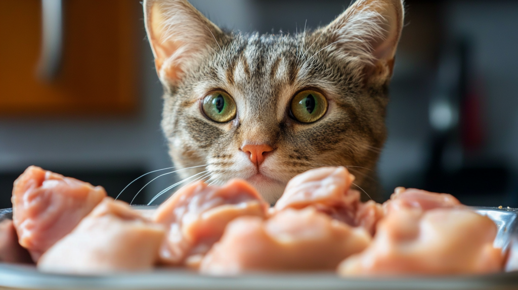 Comparison of safe vs unsafe chicken parts for cats