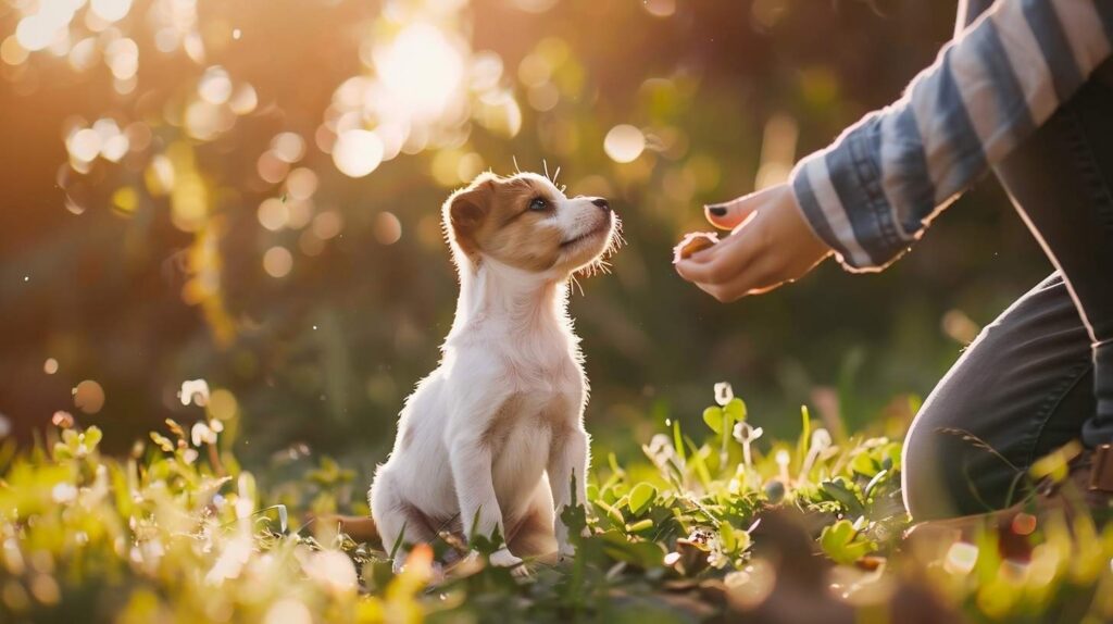 Puppy training at 8 weeks - positive reinforcement