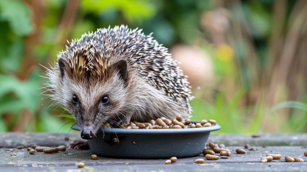 hedgehog diet cat food insects mealworms feeding guide