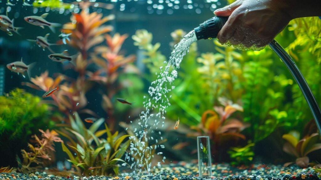 aquarium water change gravel vacuum siphon freshwater tank maintenance beginner guide
