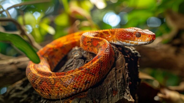 corn snake care beginners orange corn snake on cork bark naturalistic terrarium enclosure