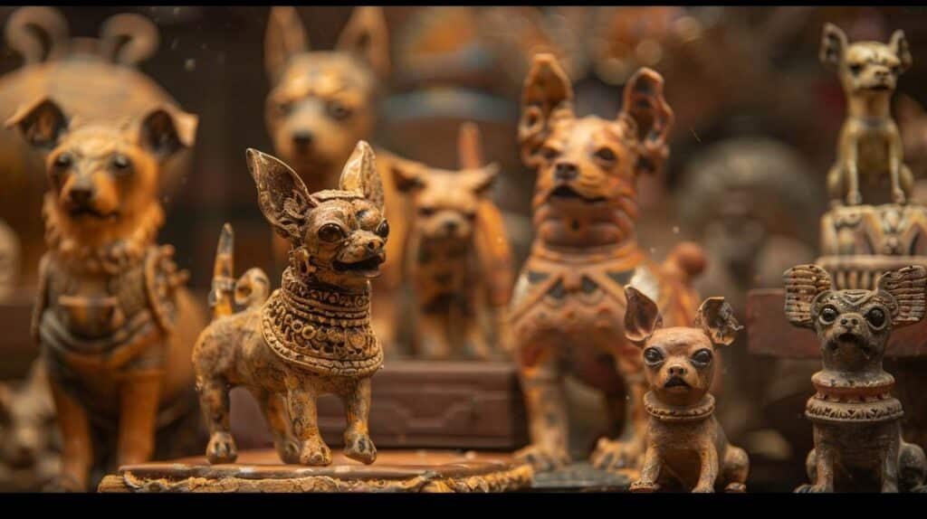 chihuahua history ancient Mexico Toltec Techichi ceramic figurines archaeological heritage