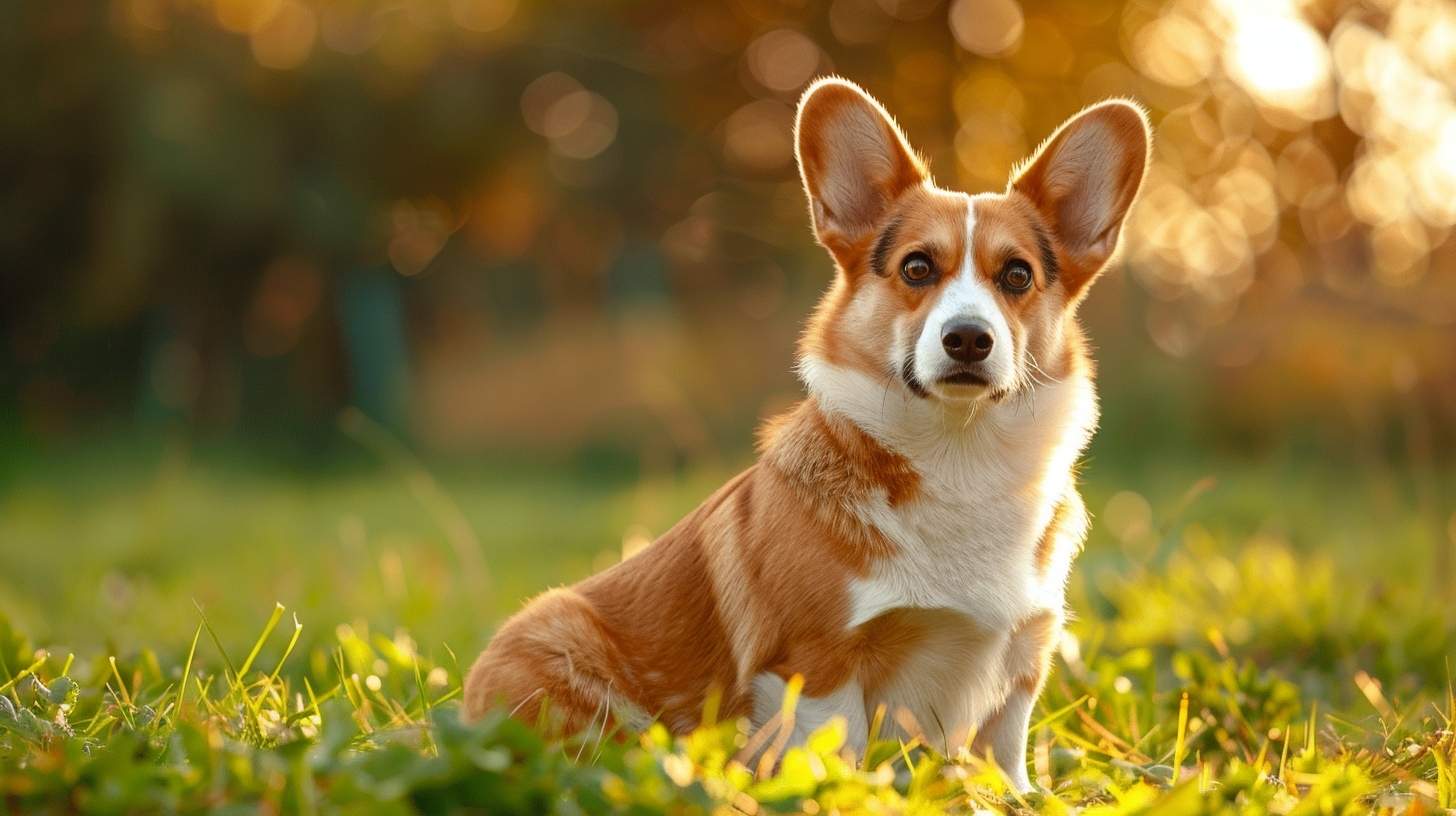 pembroke welsh corgi breed guide red white portrait hillside alert upright ears