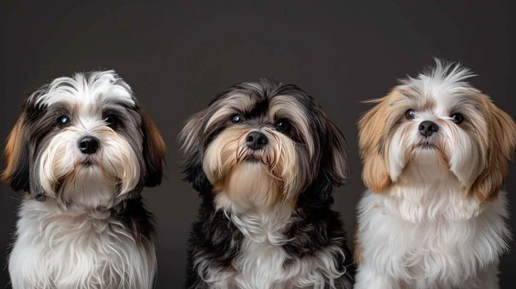 havanese coat styles comparison long natural puppy cut corded coat three dogs