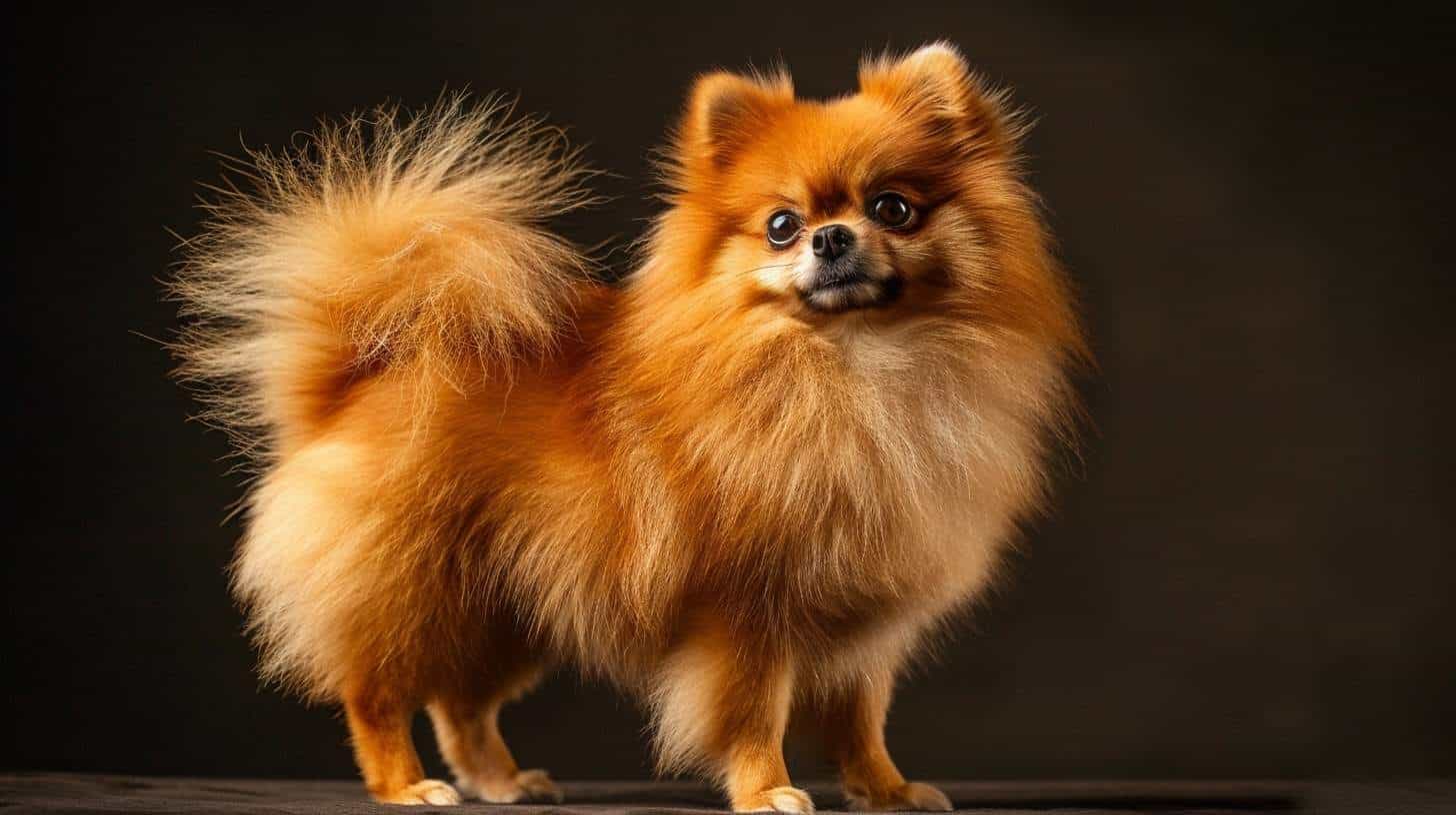 pomeranian breed guide orange double coat fluffy portrait plumed tail alert eyes