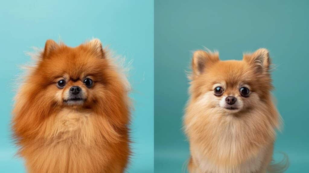 pomeranian shaving warning post clipping alopecia coat damage comparison before after