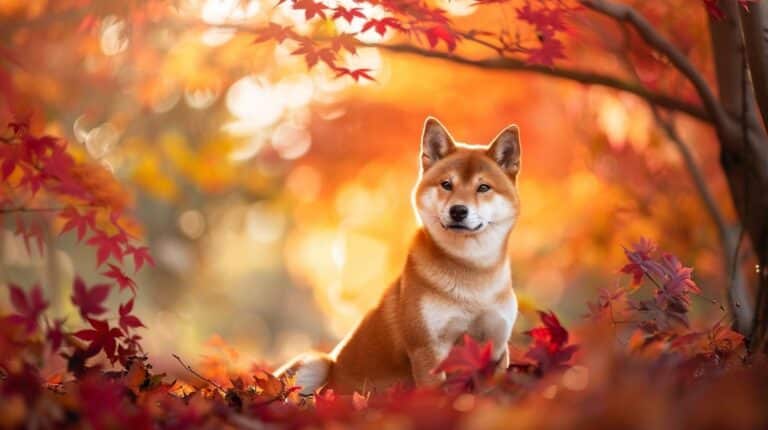 shiba inu breed guide red sesame portrait japanese maple autumn forest fox-like alert