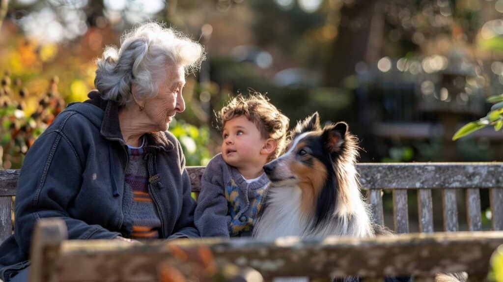 shetland sheepdog family elderly child garden compatible gentle devoted companion breed