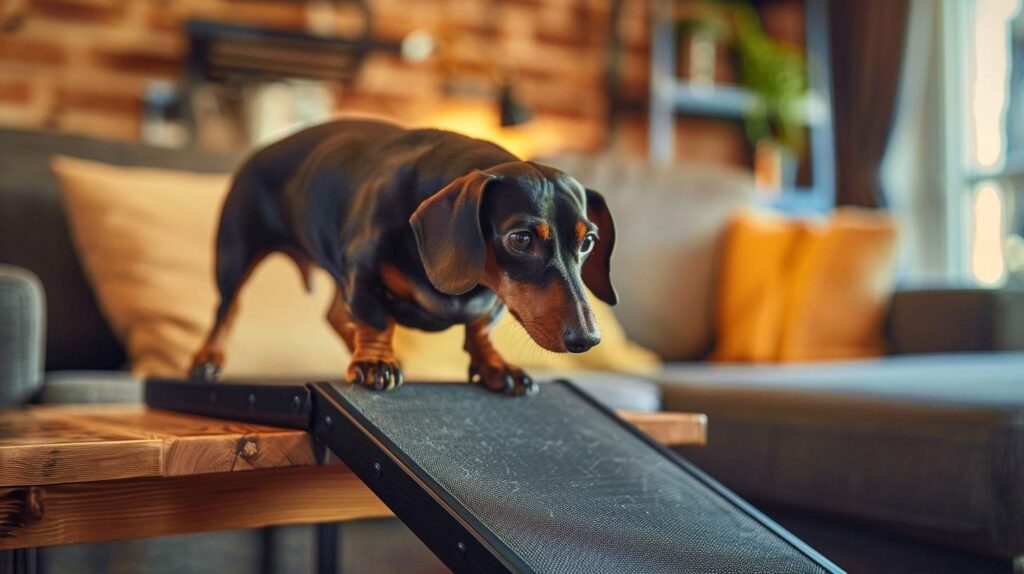dachshund dog ramp sofa spine health IVDD prevention responsible ownership